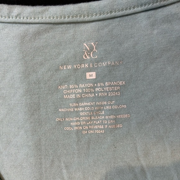 New York & Company Soft Blue Tank Top - Picture 3 of 5